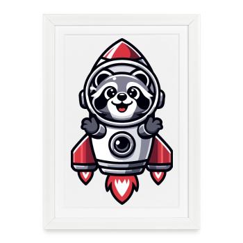 Rocket Raccoon: The Cosmic Forager - Framed poster (27 × 37 cm) - white - Front