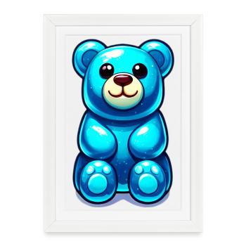 Nounours - Affiche encadrée (27 × 37 cm) - blanc - Devant