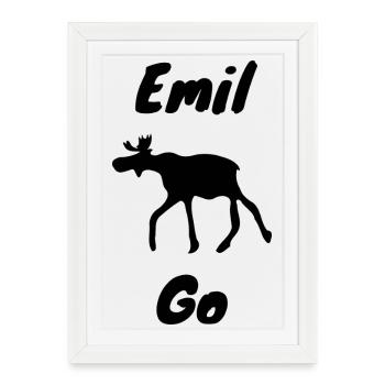 Emil l’orignal - Affiche encadrée (27 × 37 cm) - blanc - Devant
