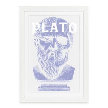 Conception artistique du crâne de Platon - Affiche encadrée (27 × 37 cm) - blanc - Devant