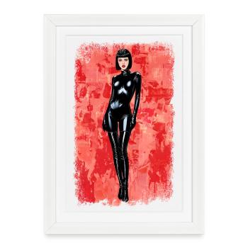 Latex Noir édition vieillie - Affiche encadrée (27 × 37 cm) - blanc - Devant