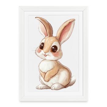 Hare - Framed poster (27 × 37 cm) - white - Front