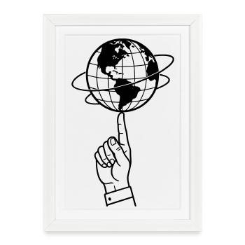 Balancing the World | World in balance - Framed poster (27 × 37 cm) - white - Front
