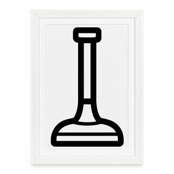 suction cup - Framed poster (27 × 37 cm) - white - Front