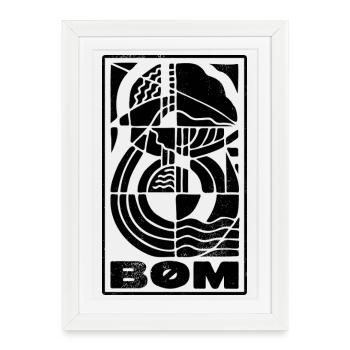 Logo - long, negative - Framed poster (27 × 37 cm) - white - Front