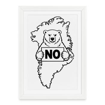 Le Groenland n’est pas à vendre - Affiche encadrée (27 × 37 cm) - blanc - Devant