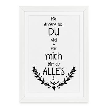 Heart Vine / heavenlygoods / love / Liebe - Framed poster (27 × 37 cm) - white - Front