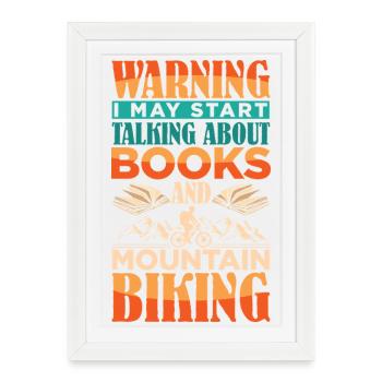 VTT, VTT, Rat de bibliothèque, Rat de bibliothèque, Rat de bibliothèque - Affiche encadrée (27 × 37 cm) - blanc - Devant