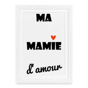 GRANNY. MAMMA. GRANDMOTHER. MOTHER'S DAY. HEART - Framed poster (27 × 37 cm) - white - Front