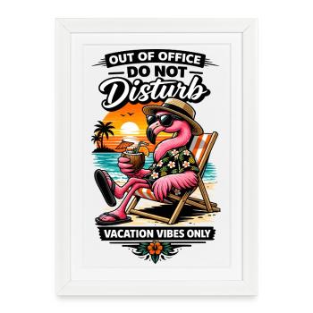 Disturb Vacation Flamingo Vibes - Framed poster (27 × 37 cm) - white - Front