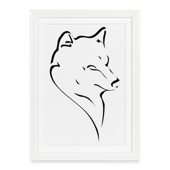 Wolfskopf Line Study - Framed poster (27 × 37 cm) - white - Front