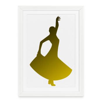 Danser - Affiche encadrée (27 × 37 cm) - blanc - Devant