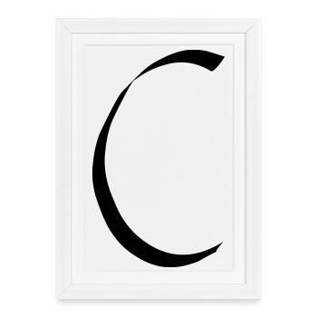 Letter C - Framed poster (27 × 37 cm) - white - Front