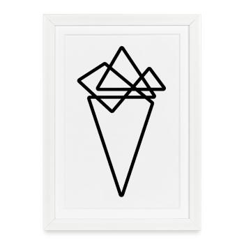 Glace - Affiche encadrée (27 × 37 cm) - blanc - Devant