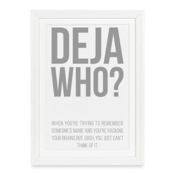 Déjà Qui ? inclus. Définition - Affiche encadrée (27 × 37 cm) - blanc - Devant