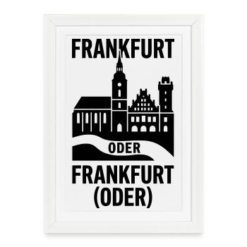 Frankfurt Oder - Gerahmtes Poster (27 × 37 cm) - Weiß - Vorne