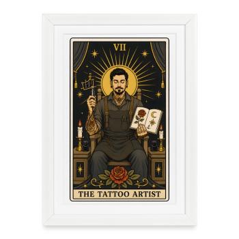 Tattoo Artist | Tattoo Profession Tarot - Framed poster (27 × 37 cm) - white - Front