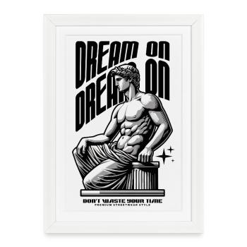Dream On Sculpture Print - Framed poster (27 × 37 cm) - white - Front