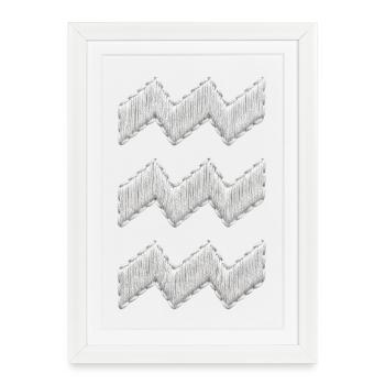 Eindhoven Vibes embroidery look white (printed) - Framed poster (27 × 37 cm) - white - Front