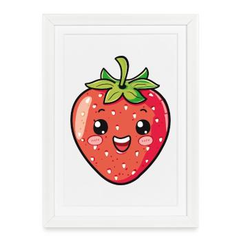 Strawberry - Framed poster (27 × 37 cm) - white - Front