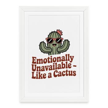 Plant Humor – Cactus - Framed poster (27 × 37 cm) - white - Front