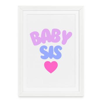 Petite sœur Love - Affiche encadrée (27 × 37 cm) - blanc - Devant