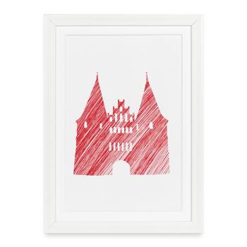 Holsten Gate Lübeck Red - Framed poster (27 × 37 cm) - white - Front