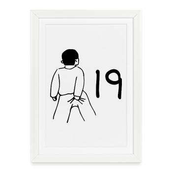 19th Birthday - 19 Years Old - Framed poster (27 × 37 cm) - white - Front
