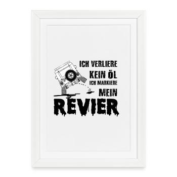 Defender land.rover lustig Geschenk idee - Gerahmtes Poster (27 × 37 cm) - Weiß - Vorne