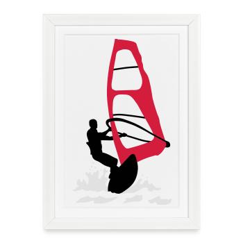 windsurfing_3 - Affiche encadrée (27 × 37 cm) - blanc - Devant