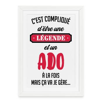 Ado - Adolescent - Adolescente - Famille - Jeune - Framed poster (27 × 37 cm) - white - Front