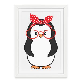 Penguin Penguins - Framed poster (27 × 37 cm) - white - Front