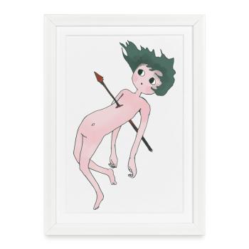 Flèche de Cupidon - Affiche encadrée (27 × 37 cm) - blanc - Devant