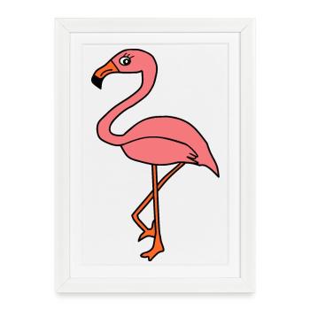 Flamingos Bird Bird Animals Gift - Framed poster (27 × 37 cm) - white - Front