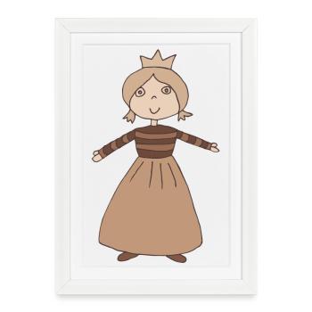 Petite princesse - Affiche encadrée (27 × 37 cm) - blanc - Devant
