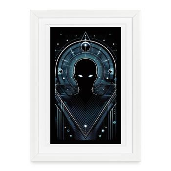 Alien shadow - Framed poster (27 × 37 cm) - white - Front