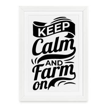 Bauer Spruch - Framed poster (27 × 37 cm) - white - Front