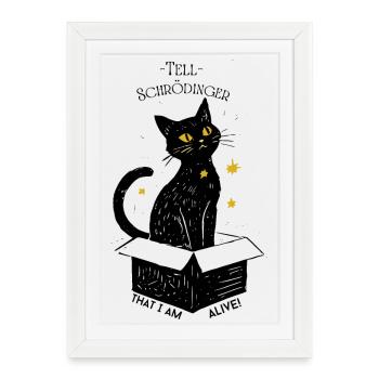 Schrödinger's Cat - Framed poster (27 × 37 cm) - white - Front
