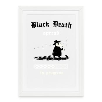 Black Death - propagation en cours - Affiche encadrée (27 × 37 cm) - blanc - Devant
