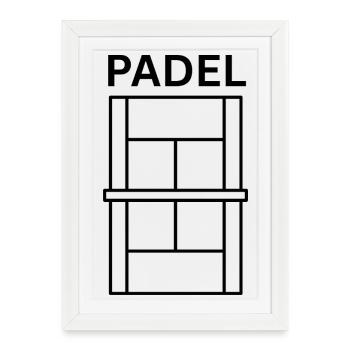 Terrain de padel - Affiche encadrée (27 × 37 cm) - blanc - Devant