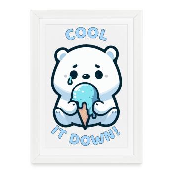 COOL IT DOWN - Framed poster (27 × 37 cm) - white - Front