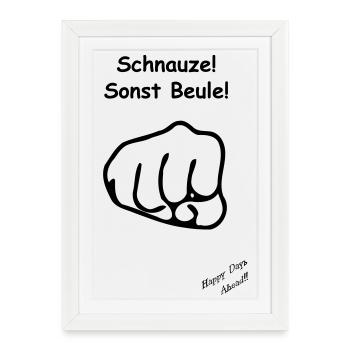 Snout otherwise bump - Framed poster (27 × 37 cm) - white - Front
