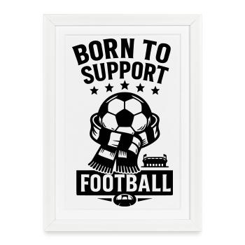 support football - Framed poster (27 × 37 cm) - white - Front