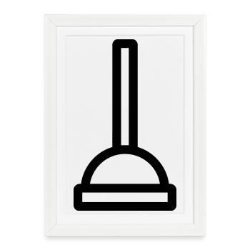 suction cup - Framed poster (27 × 37 cm) - white - Front