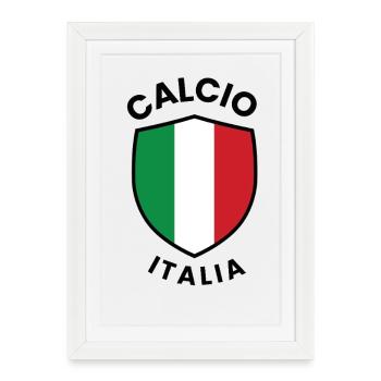 Italian Football Shield Design - Framed poster (27 × 37 cm) - white - Front