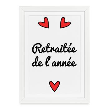 RETIRED. RETIREMENT. HAPPY RETIREMENT - Framed poster (27 × 37 cm) - white - Front