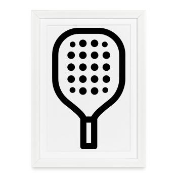 padel - Affiche encadrée (27 × 37 cm) - blanc - Devant