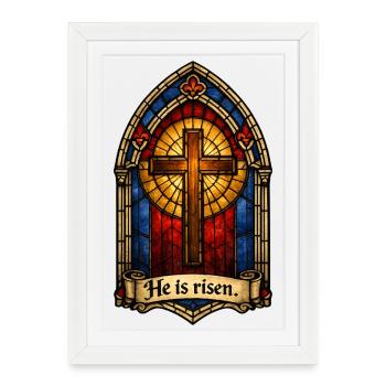 He Is Risen - Framed poster (27 × 37 cm) - white - Front