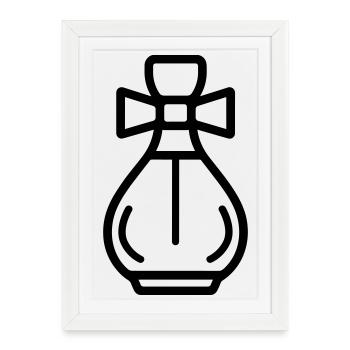 flacon de parfum - Affiche encadrée (27 × 37 cm) - blanc - Devant