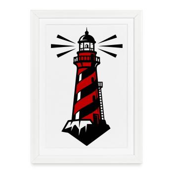 Icône de la Côte du Phare - Affiche encadrée (27 × 37 cm) - blanc - Devant